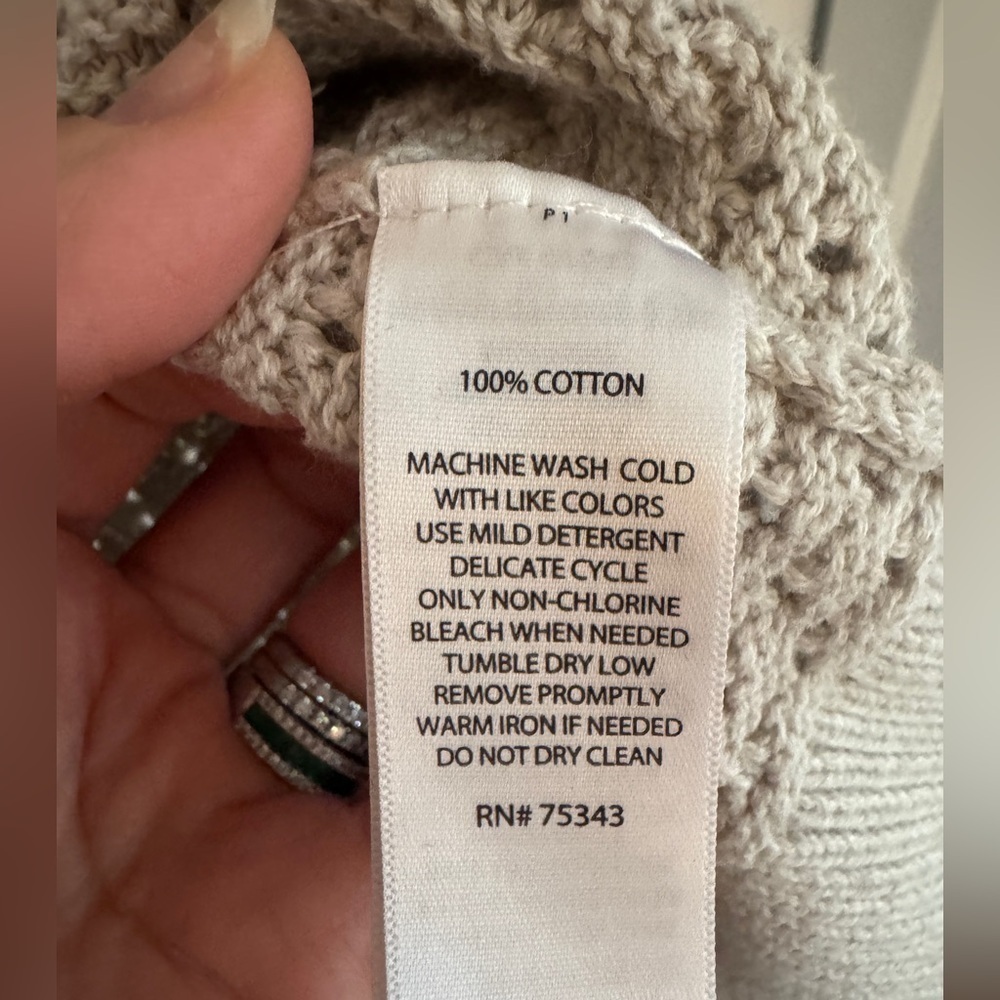 Max Studio Button Back Open Knit Sweater. Size Small - Picture 3 of 3